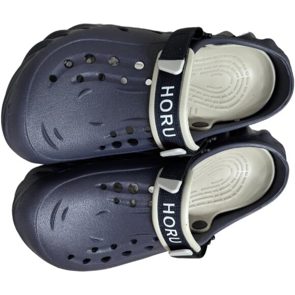 Horu Unisex Blue Lightweight Breathable Foam Slides Non Slip Shoes For Nursing - Picture 4 of 6